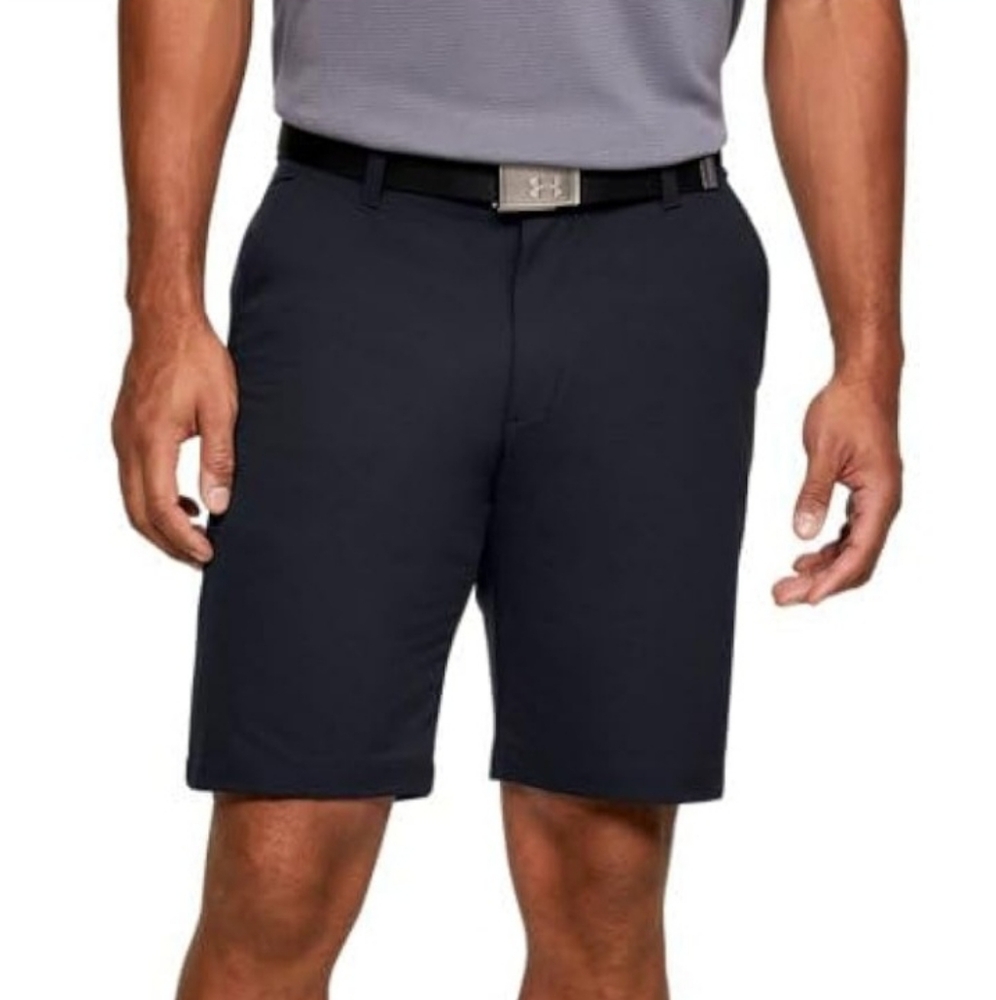 Under Armour Men's Chino Shorts Size 40 Navy 10 in Heatgear Pockets Golf EUC